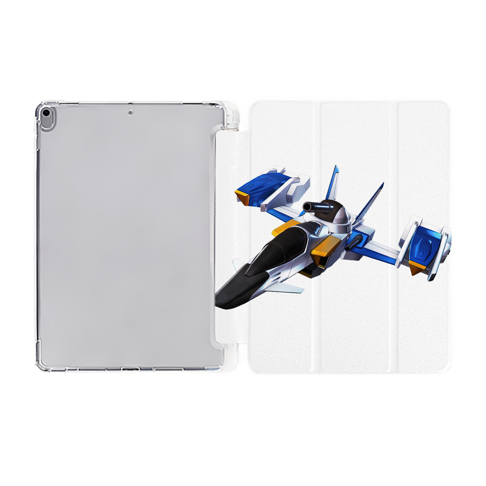 （画像用） 機動戦士ガンダム Mobile Suit Gundam IPad ケース ペン収納付き 三つ折りスタンド PUレザー×シリコン 対応機種9.5/10.5/10.9インチ